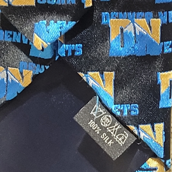 Vintage Denver Nuggets NBA 100% Silk Necktie Made in USA - Picture 4 of 6